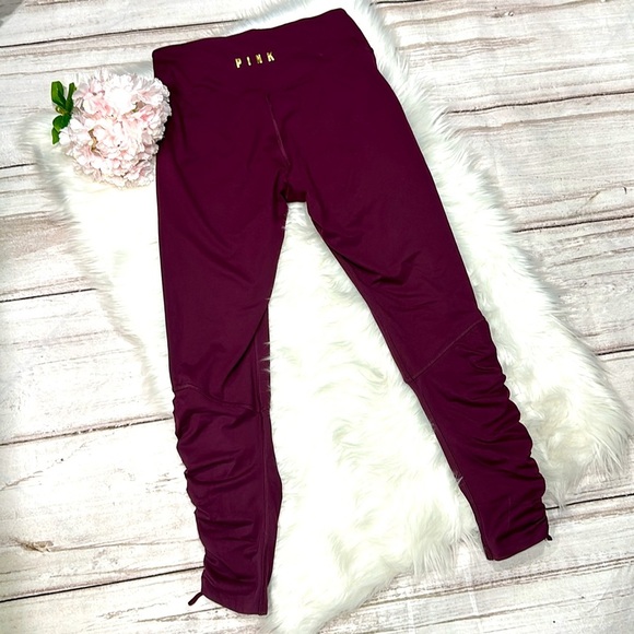 PINK VICTORIA’S SECRET ULTIMATE RUCHED LEGGINGS - Picture 5 of 8